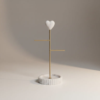 Indian White Marble With Brass Part