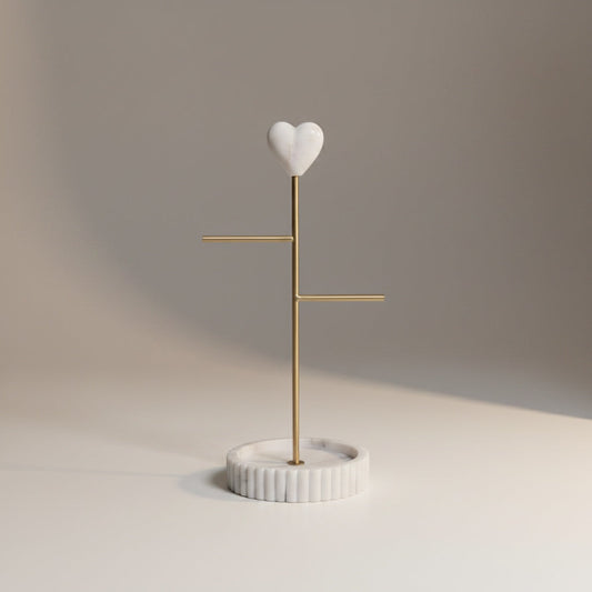 Indian White Marble With Brass Part