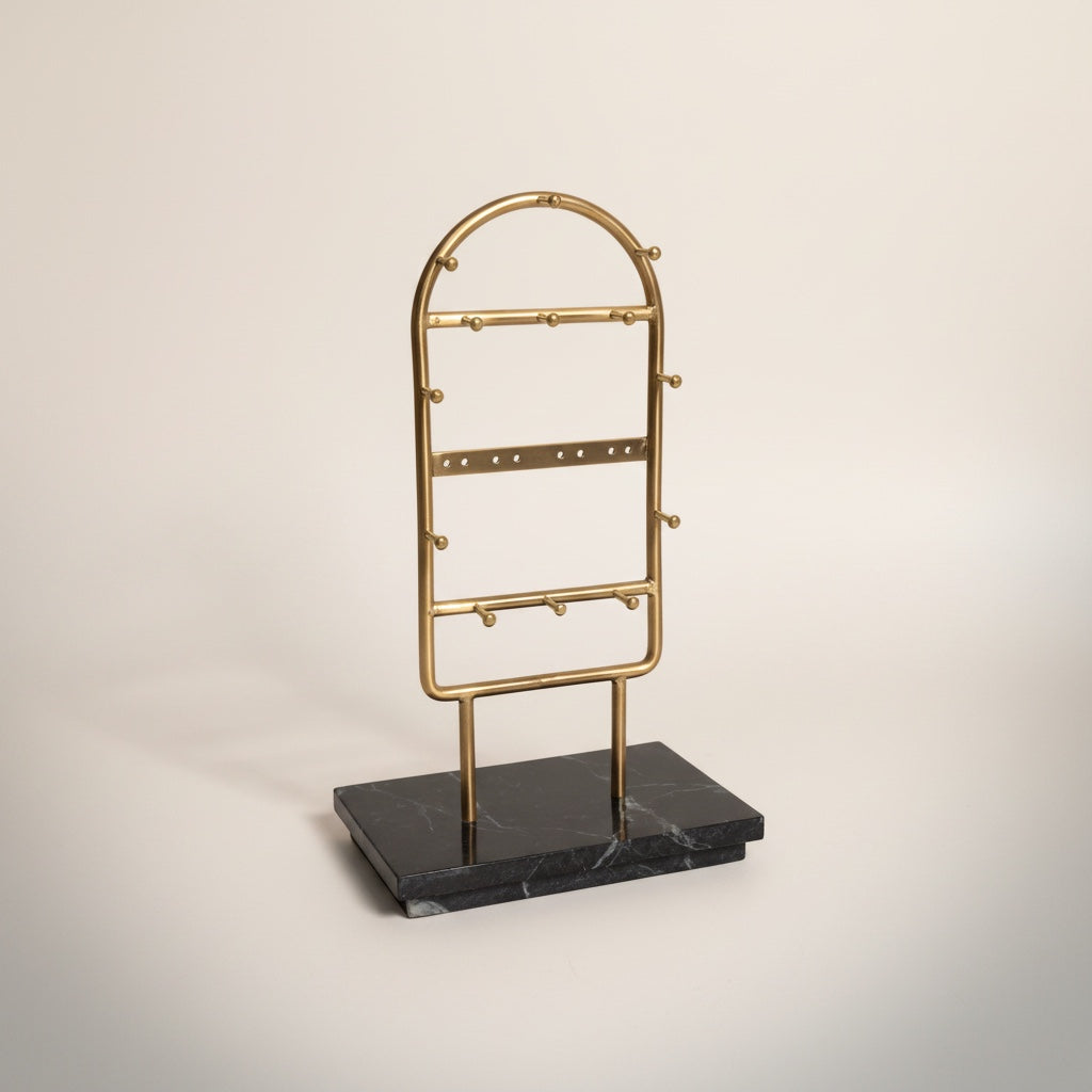 Spider Green Marble With Brass Stand