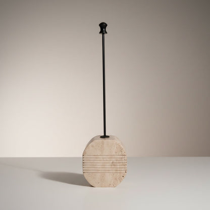 Beige Traventine With Brass Rod