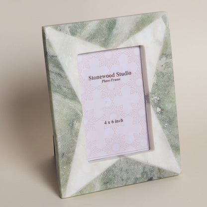 Indian White Marble With Hialayan Green Marble