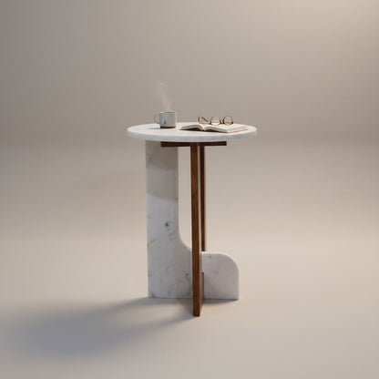 Indian White Marble With Acasia Wood