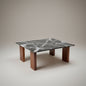Cosmic Black Marble With Acasia Wooden Base