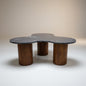 Ocean Black Marble With Acasia Wooden Base