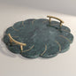 Baroda Green Marble With Brass Inlay With Brass Handle