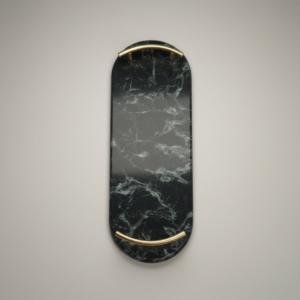 Spider Green Marble With Brass Handle