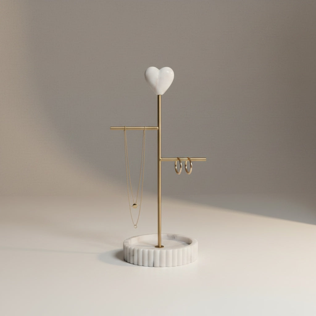 Indian White Marble With Brass Part