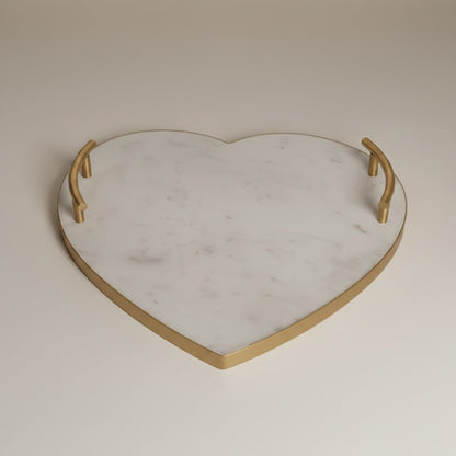 Indian White Marble With Brass Frame With Brass Handle