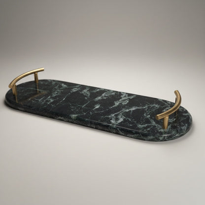 Spider Green Marble With Brass Handle