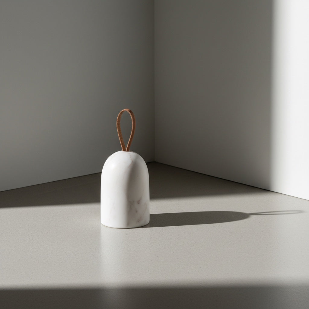 Indian White Marble With Leaher Strap