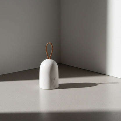 Indian White Marble With Leaher Strap