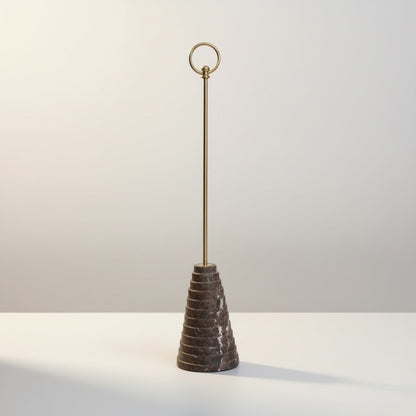 Grey Traventine With Brass Rod