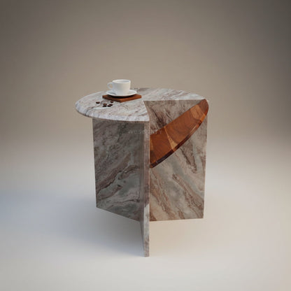 Toronto Marble With Acasia Wooden Side