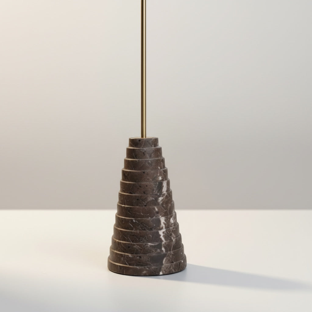 Grey Traventine With Brass Rod