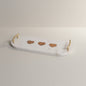 Indian White Marble With Acasia Wood With Brass Handle