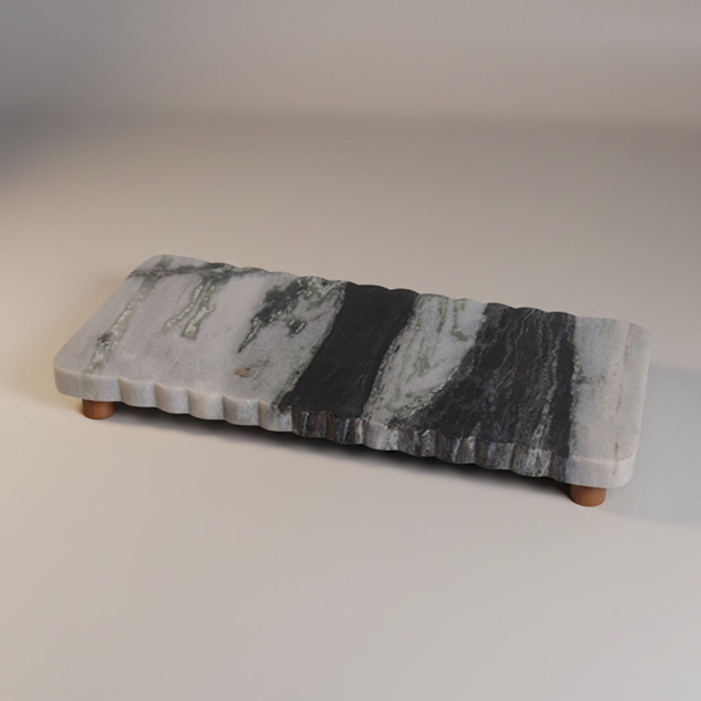 Panda Marble With Acassia Wooden Base