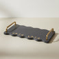 Ocean Black Marble With Brass Handle Withbrass Inlay