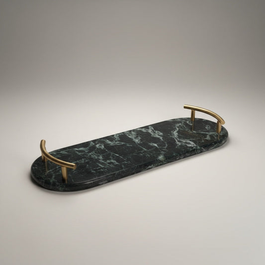 Spider Green Marble With Brass Handle