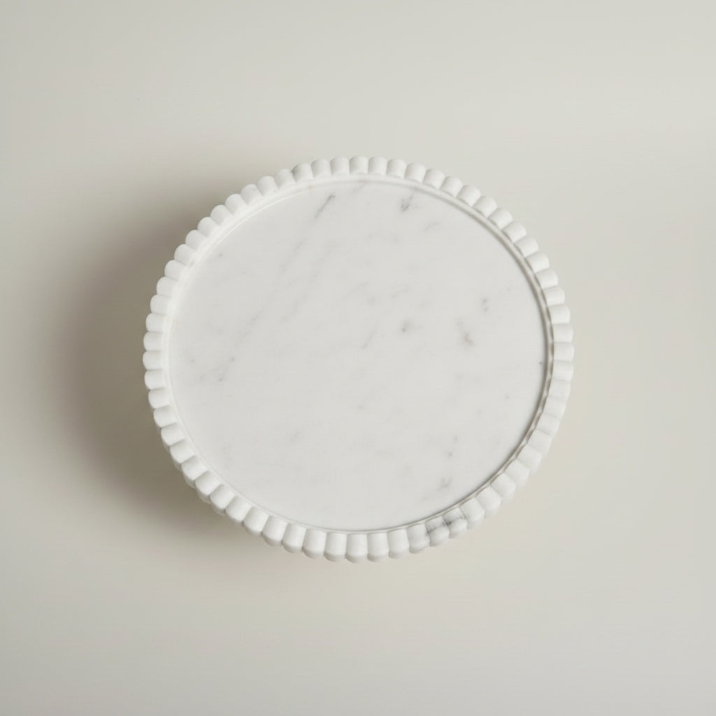 Indian White Marble - side view - Stonewood Studio