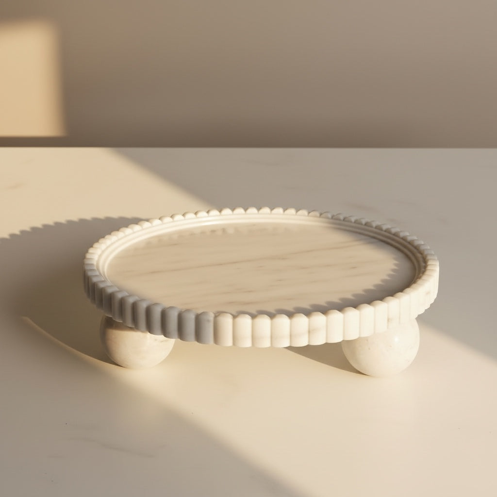 Indian White Marble - detail view - Stonewood Studio