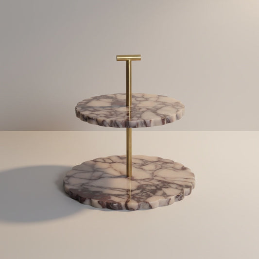 Kalikatta Marble Two-Tier Cake Stand | Stonewood
