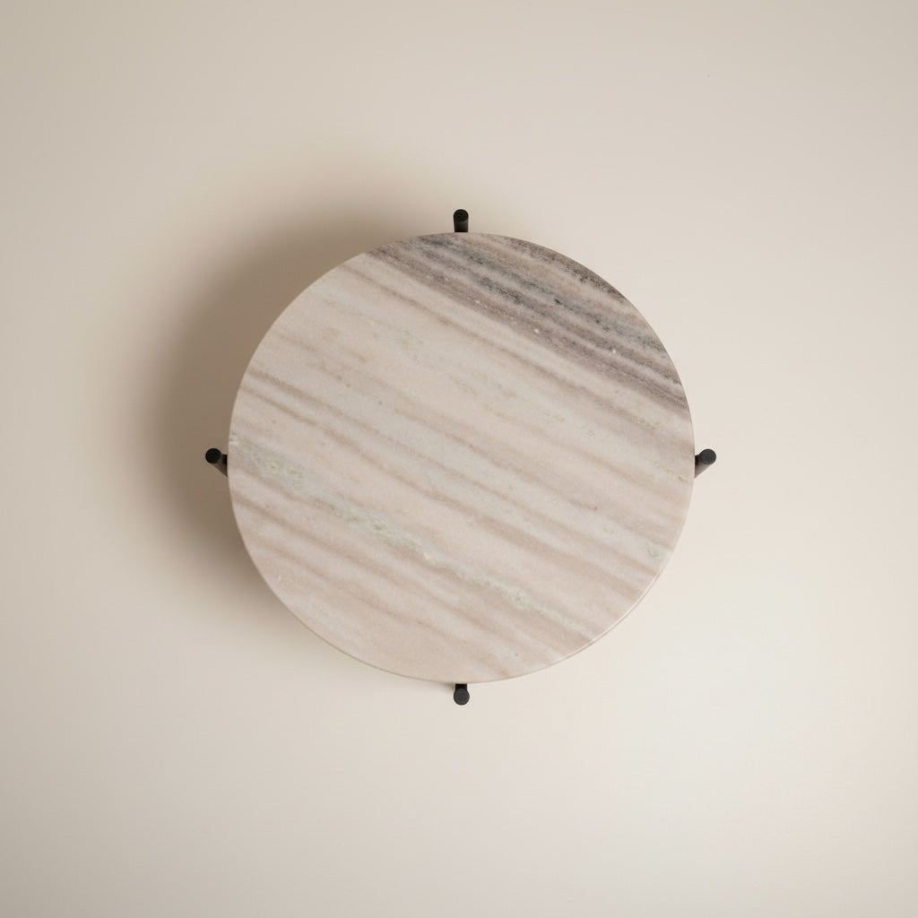 Morcana Marble With Metal Stand - detail view - Stonewood Studio