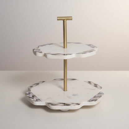 White Marble Cake Stand Digital Art | Stonewood